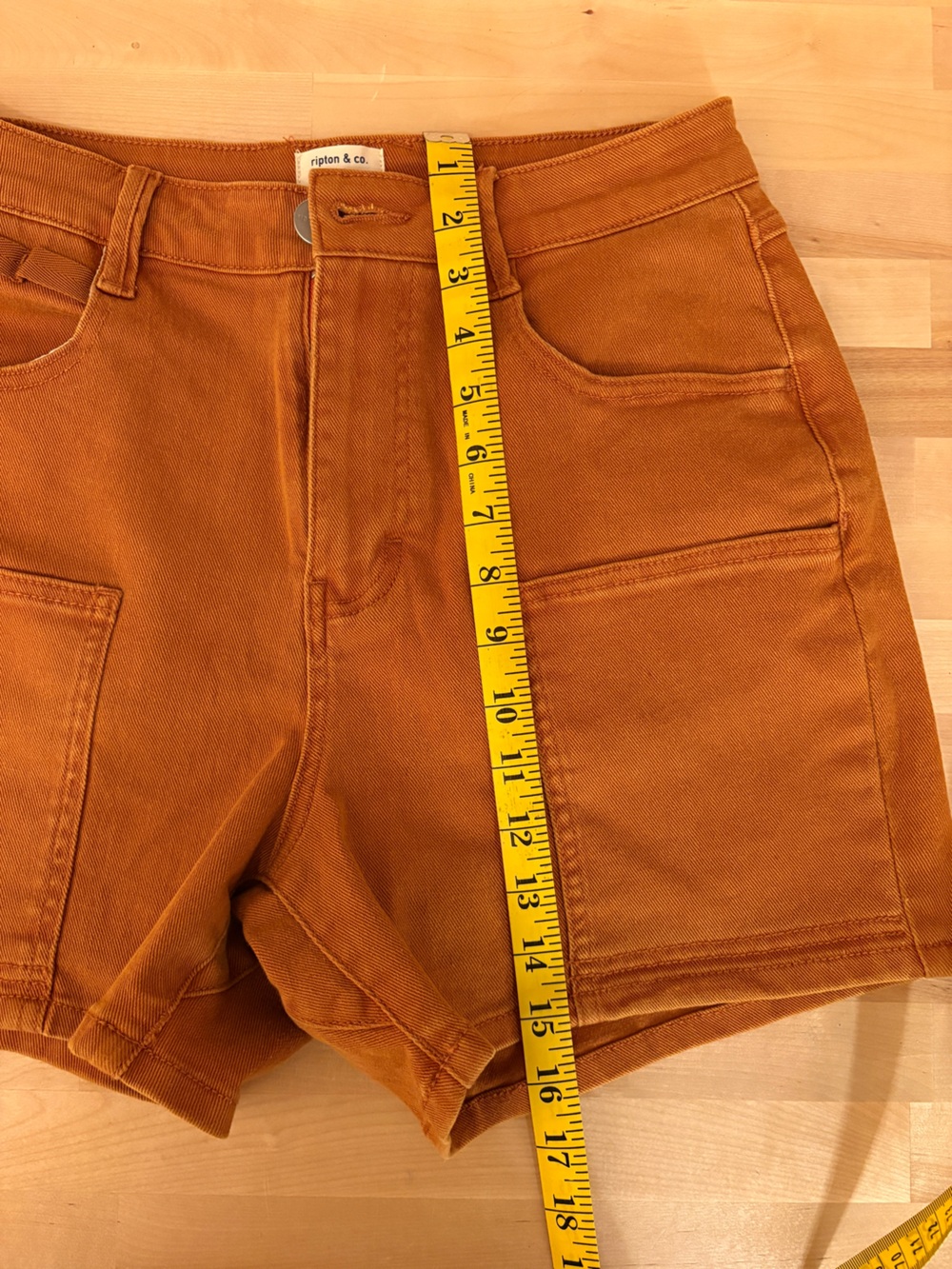 High-Rise Utility Shorts in Rust - Rails & Co. - Picture 6 of 7